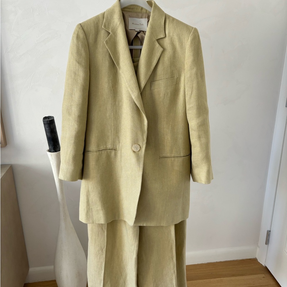 Massimo Dutti Limited Edition Linen Pant Suit size 6 - Picture 2 of 14